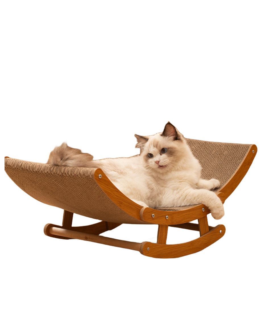 Cat Scratch Board with Rocking Chair Durable Feline Lounge TailoredTrendsPets