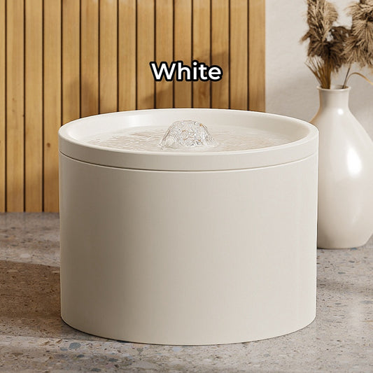 Ceramic Cat Water Fountain with Flowing, Silent, and Circulating Filtration