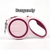 Dual-Color Automatic Retractable Dog Leash-burgundy