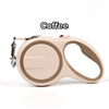 Dual-Color Automatic Retractable Dog Leash-coffee