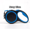 Dual-Color Automatic Retractable Dog Leash-navy blue
