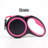 Dual-Color Automatic Retractable Dog Leash-rose