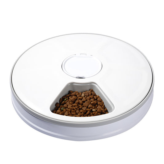 Intelligent Automatic Pet Feeder with Six Compartments for Large Capacity