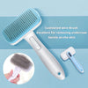 Pet Grooming Bliss - Automatic Shedding Brush Cushioned Wire Brush-Blue