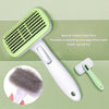 Pet Grooming Bliss - Automatic Shedding Brush round-tipped steel pins-Green
