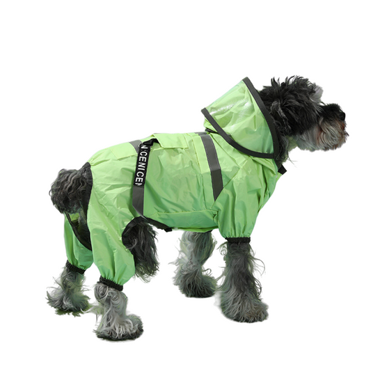 Pet Raincoat with Hood for Small to Medium Dogs - Outdoor Waterproof Dog Raincoat