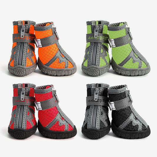 Spring and Summer Breathable Pet Shoes, Anti-Slip and Wear-Resistant Outdoor Pet Paw Covers for Dogs